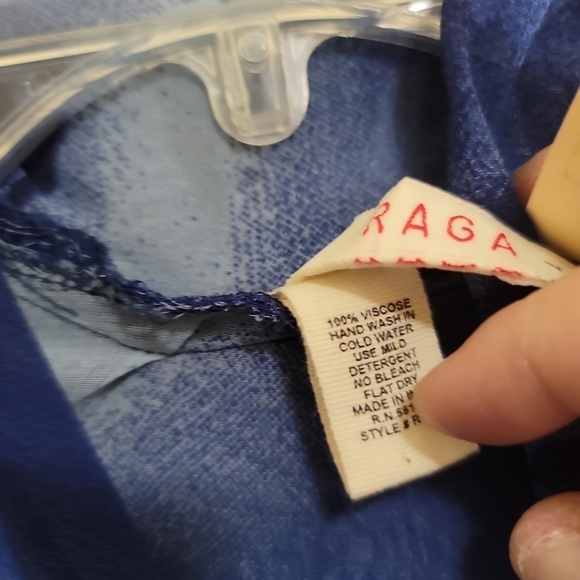 NWT Raga Down The River Wrap Dress in Navy Large Full Wrap Maxi Length Revolve - Picture 9 of 9